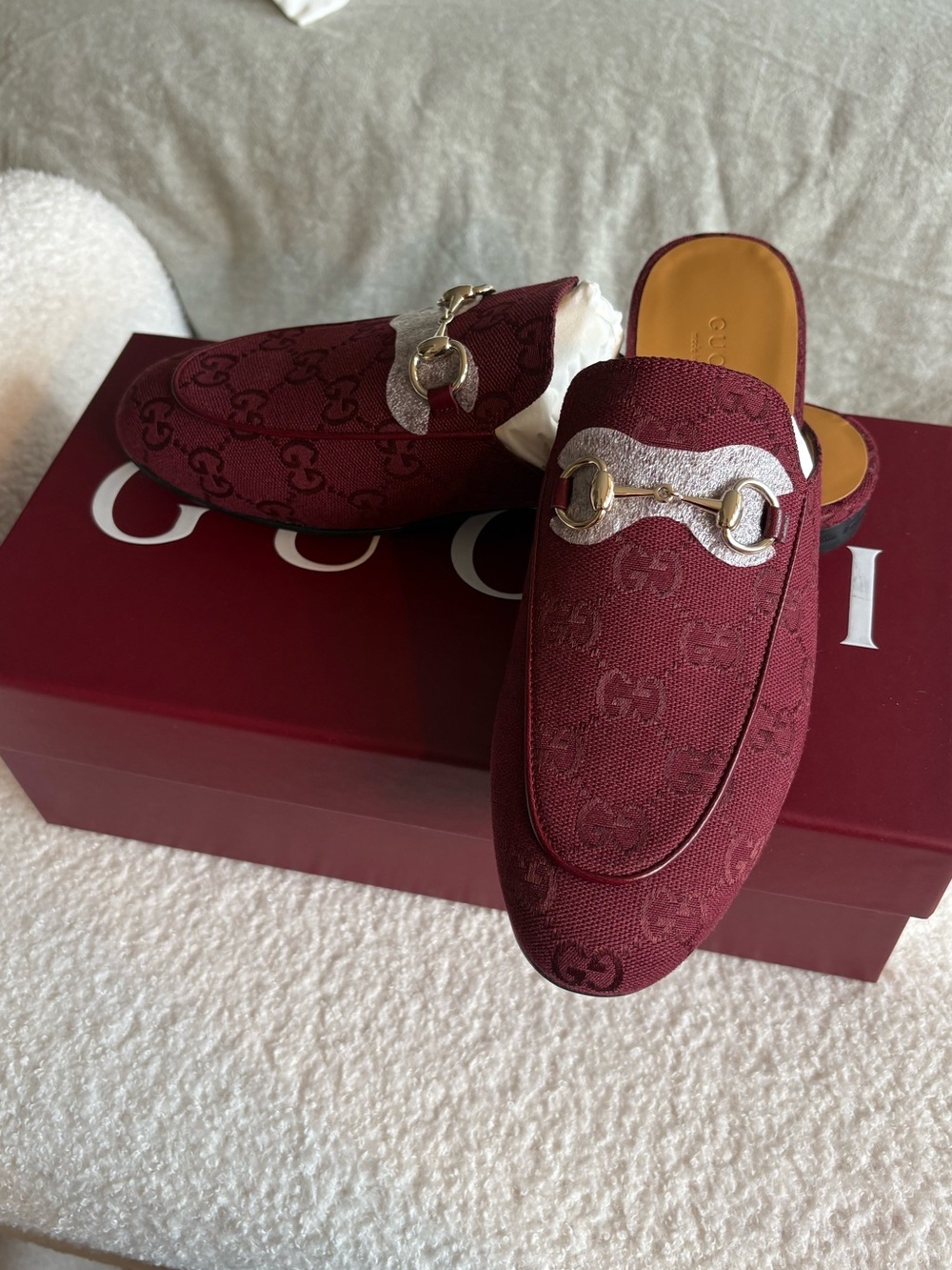 Gucci Princetown GG Canvas Loafer Mules - Picture 4 of 9
